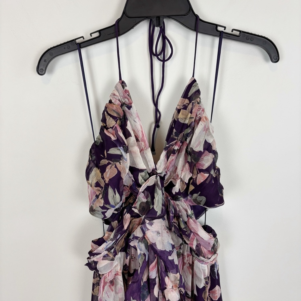 ASTR The Label Kitsune Dress in Purple Floral Size L - Picture 3 of 15